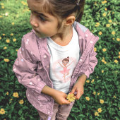 Gepersonaliseerde roze ballerina kinder shirts