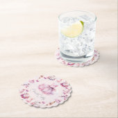 Gepersonaliseerde roze ballerina verjaardag kartonnen onderzetters (Insitu)