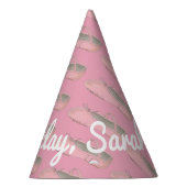 Gepersonaliseerde roze ballet hoe Ballerina Birthd Feesthoedjes (Rechts)