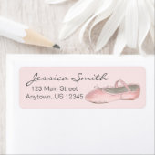 Gepersonaliseerde roze ballet Slipper Ballerina Da Etiket (Insitu)