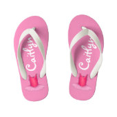 Gepersonaliseerde roze ballet Tutu Ballerina Dance Kinder Teenslippers (Voetbed)