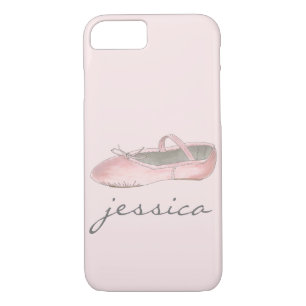 Gepersonaliseerde roze balletschoen dance ballerin 	iPhone 8/7 hoesje