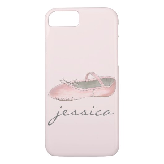 Gepersonaliseerde roze balletschoen dance ballerin Case-Mate iPhone case (Achterkant)