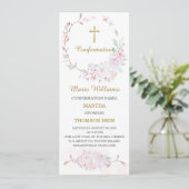 Gepersonaliseerde roze bevestiging Prayer-kaart Menu (Staand voorkant)