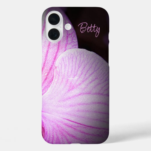 Gepersonaliseerde roze bloem Apple iPhone Case (Achterkant)