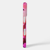 Gepersonaliseerde roze bloem Apple iPhone Case (Achterkant / Rechts)