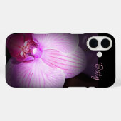 Gepersonaliseerde roze bloem Apple iPhone Case (Achterkant (horizontaal))