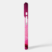 Gepersonaliseerde roze bloem Apple iPhone Case (Achterkant / Links)
