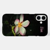 Gepersonaliseerde roze bloem Apple iPhone Case (Achterkant (horizontaal))