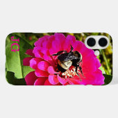 Gepersonaliseerde roze bloem Apple iPhone Case (Achterkant (horizontaal))
