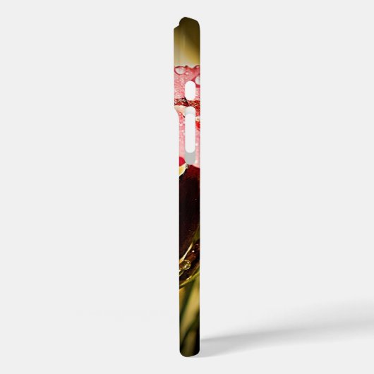 Gepersonaliseerde roze bloem Apple iPhone Case (Achterkant / Links)