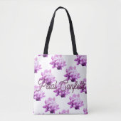 Gepersonaliseerde roze bloem Confetti Tote Bag (Voorkant)