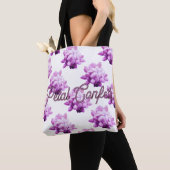 Gepersonaliseerde roze bloem Confetti Tote Bag (Dichtbij)