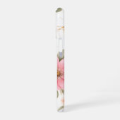 Gepersonaliseerde Roze Bloem Hoes voor Vrouwen iPhone 16 Hoesje (Linkerkant)