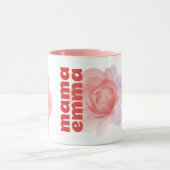 Gepersonaliseerde Roze Bloem Mok Custom Gift voor (Midden)