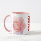 Gepersonaliseerde Roze Bloem Mok Custom Gift voor (Links)