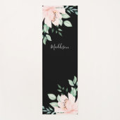 Gepersonaliseerde roze bloem yoga mat (Voorkant)