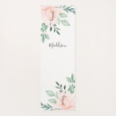 Gepersonaliseerde roze bloem yoga mat (Achterkant)