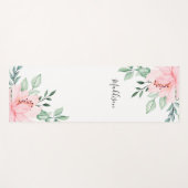 Gepersonaliseerde roze bloem yoga mat (Voorkant (horizontaal))