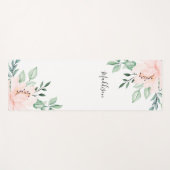 Gepersonaliseerde Roze Bloem Yogamat (Voorkant (horizontaal))
