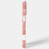 Gepersonaliseerde Roze Bloemen Bloemen Rode Pioenb Case-Mate iPhone Case (Achterkant / Rechts)