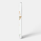 Gepersonaliseerde Roze Bloemen en Vlinder Telefoon Samsung Galaxy Hoesje (Linkerkant)