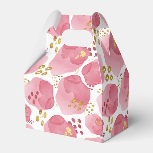 Gepersonaliseerde Roze Bloemen Geschenkdoos – Aang Bedankdoosjes (Achterkant)