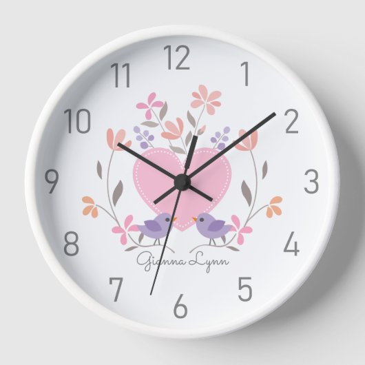 Gepersonaliseerde roze bloemen meisjes (Voorkant)