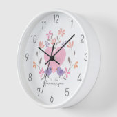 Gepersonaliseerde roze bloemen meisjes (Hoek)