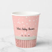 Gepersonaliseerde roze bloemen papieren bekers (Voorkant)