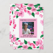 Gepersonaliseerde Roze Bloemen Sympathie Dank u ka Kaart (Voorkant / Achterkant)