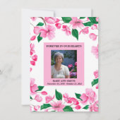 Gepersonaliseerde Roze Bloemen Sympathie Dank u ka Kaart (Voorkant)