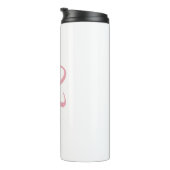 Gepersonaliseerde Roze Bloemen Thermische Tumbler Thermosbeker (Geroteerd rechts)