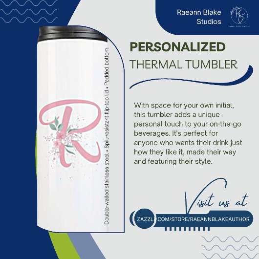 Gepersonaliseerde Roze Bloemen Thermische Tumbler Thermosbeker