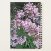 Gepersonaliseerde  roze bloemen trouwfoto planner (Achterkant)