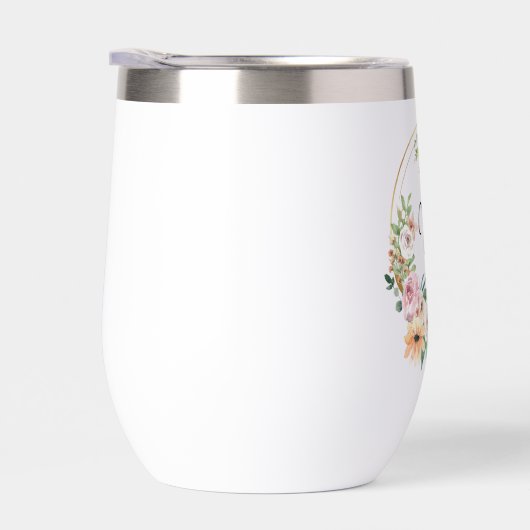 Gepersonaliseerde roze bloemenbruidsmeisjes (Rechts)