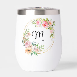 Gepersonaliseerde roze bloemenbruidsmeisjes