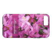 Gepersonaliseerde  roze bloemenfoto Case-Mate iPhone case (Achterkant (Horizontaal))
