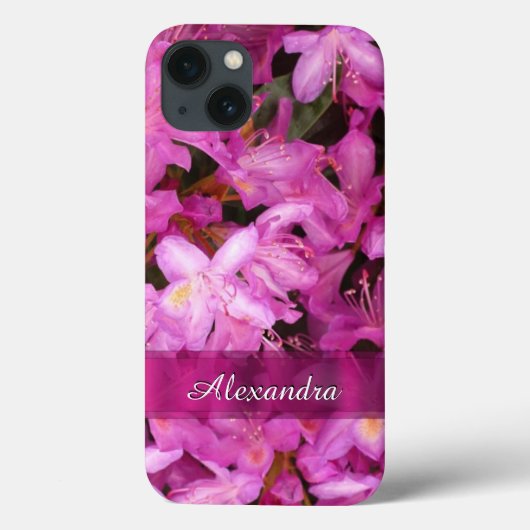 Gepersonaliseerde roze bloemenfoto Case-Mate iPhone case (Achterkant)