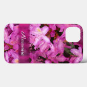 Gepersonaliseerde roze bloemenfoto Case-Mate iPhone case (Achterkant (horizontaal))