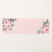 Gepersonaliseerde roze bloemige Rozen Yogamat (Achterkant (horizontaal))