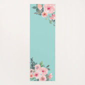 Gepersonaliseerde roze bloemige Rozen Yogamat (Achterkant)