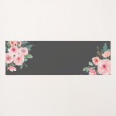 Gepersonaliseerde roze bloemige Rozen Yogamat (Achterkant (horizontaal))