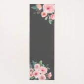 Gepersonaliseerde roze bloemige Rozen Yogamat (Achterkant)