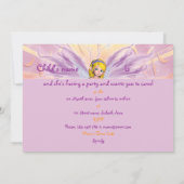 Gepersonaliseerde roze blonde fee-verjaardag kaart (Achterkant)