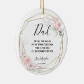 Gepersonaliseerde roze blush vader van bruid Ornam Keramisch Ornament (Rechts)