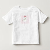 Gepersonaliseerde roze boog & Gingham print Kinder Shirts (Voorkant)