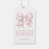 Gepersonaliseerde roze boog Vrijgezellenfeest Cadeaulabel (Achterkant)