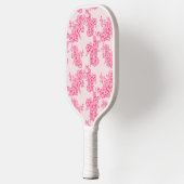 Gepersonaliseerde Roze Botanische Bloemen Frans La Pickleball Paddle (Links)