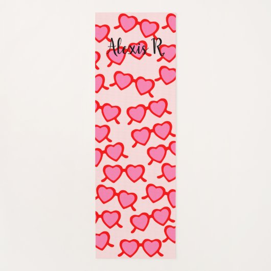 Gepersonaliseerde roze bril Yoga Mat (Voorkant)